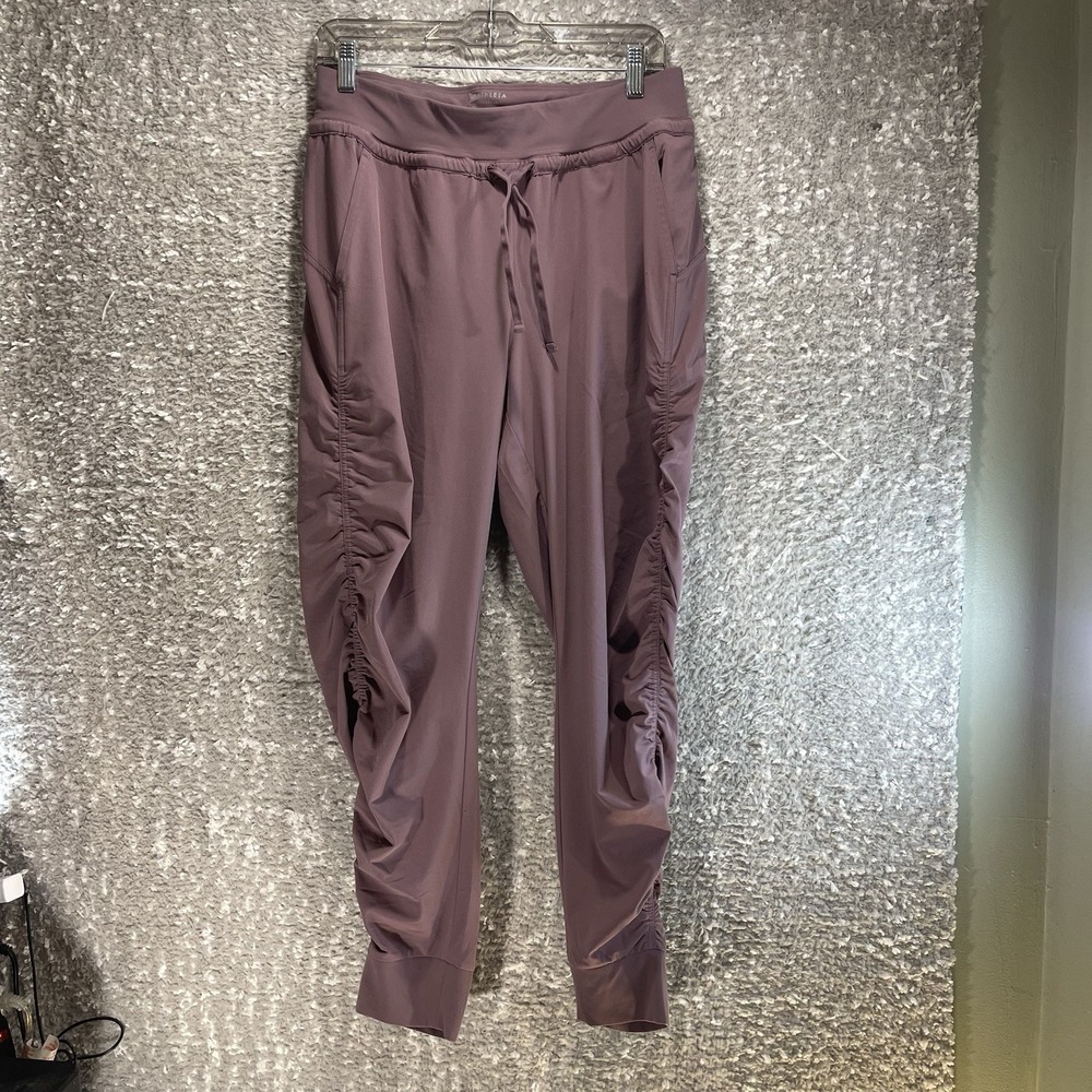 Athleta Attitude II Jogger Pant With Drawstring Pockets 4 Ruched Brown Purple